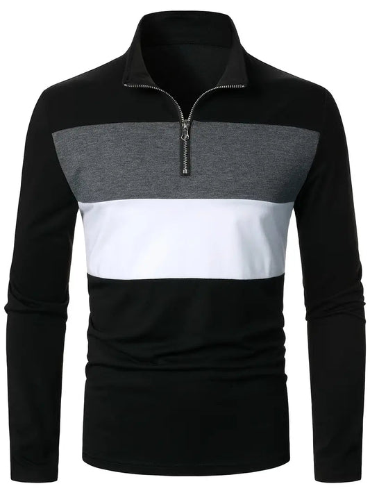 Classic Dark Blue Crew Neck Sweater - BritishElegance