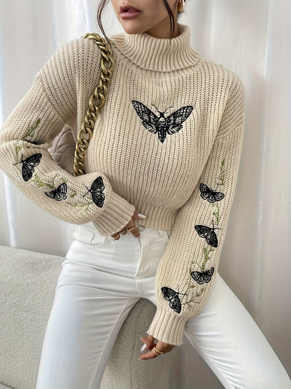 Warm Winter Ladies Butterfly Sweater - BritishElegance