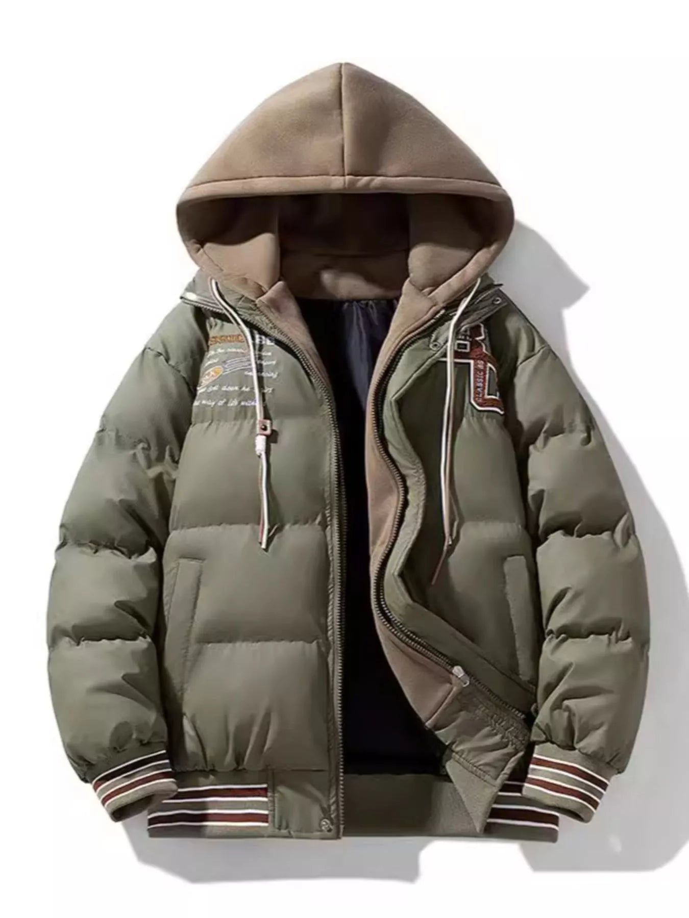 Big and Tall Insulated Hoodie Coat - BritishElegance