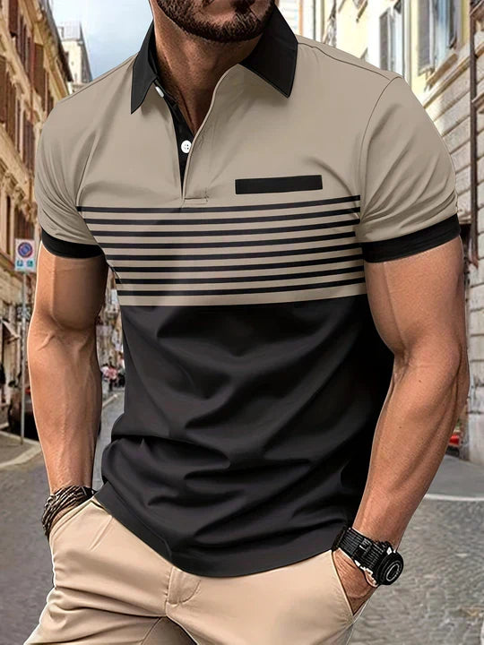 Men's Louis Stripe Summer Polo Shirt