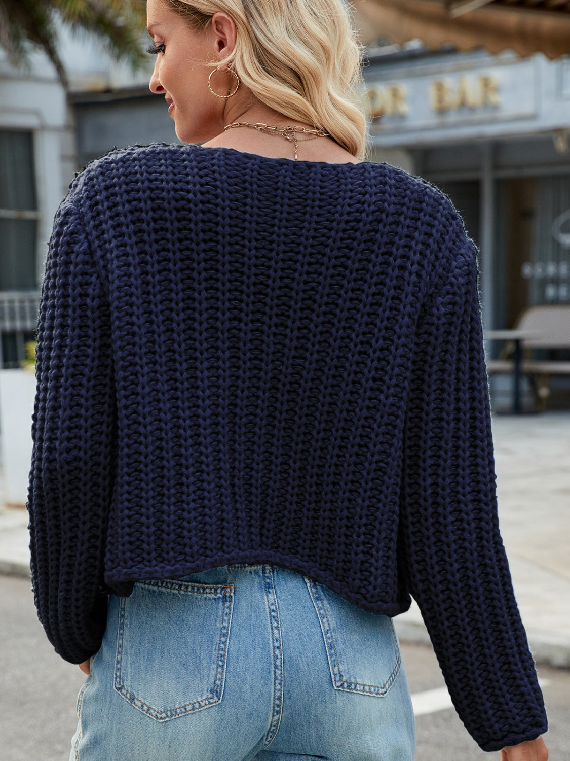 Warm Women's Knit Cardigan with Pockets
