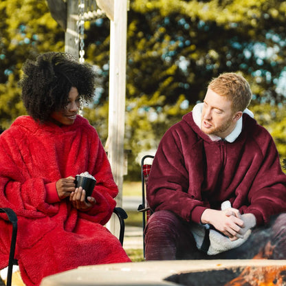 CozyHaven | Sherpa Fleece Wearable Blanket Hoodie – Zippered, Warm & Ultra-Soft