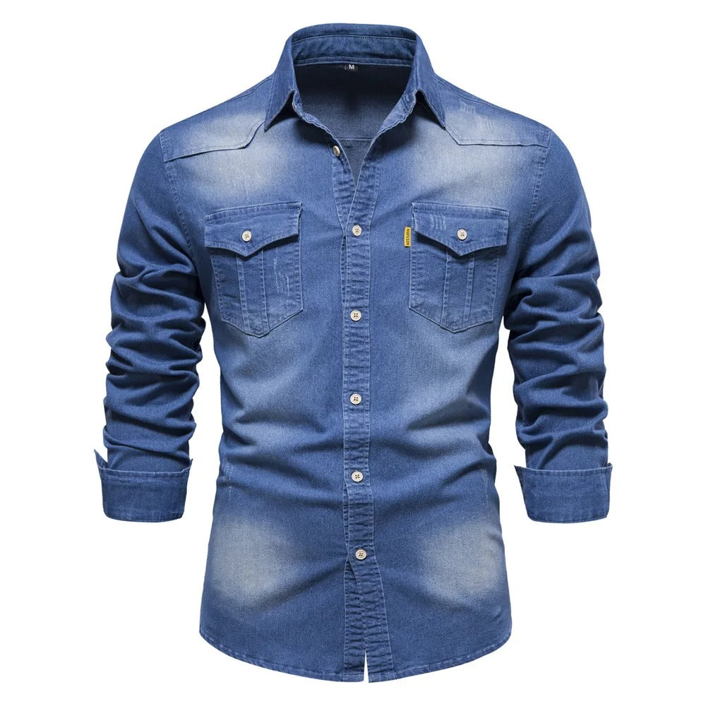 Classic Western Style Denim Shirt