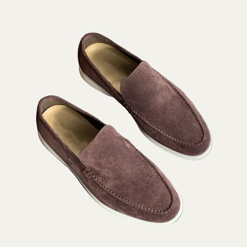 Men’s Modern Slip On Suede Platform Loafers