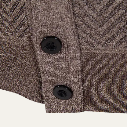 The Murano Men's Slimt Fit Knitted Button Up V Neck Cardigan