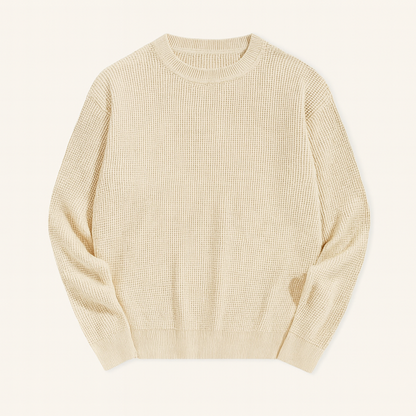 The Mayfair Men's Knit Jumper - Casual Textured Crew Neck