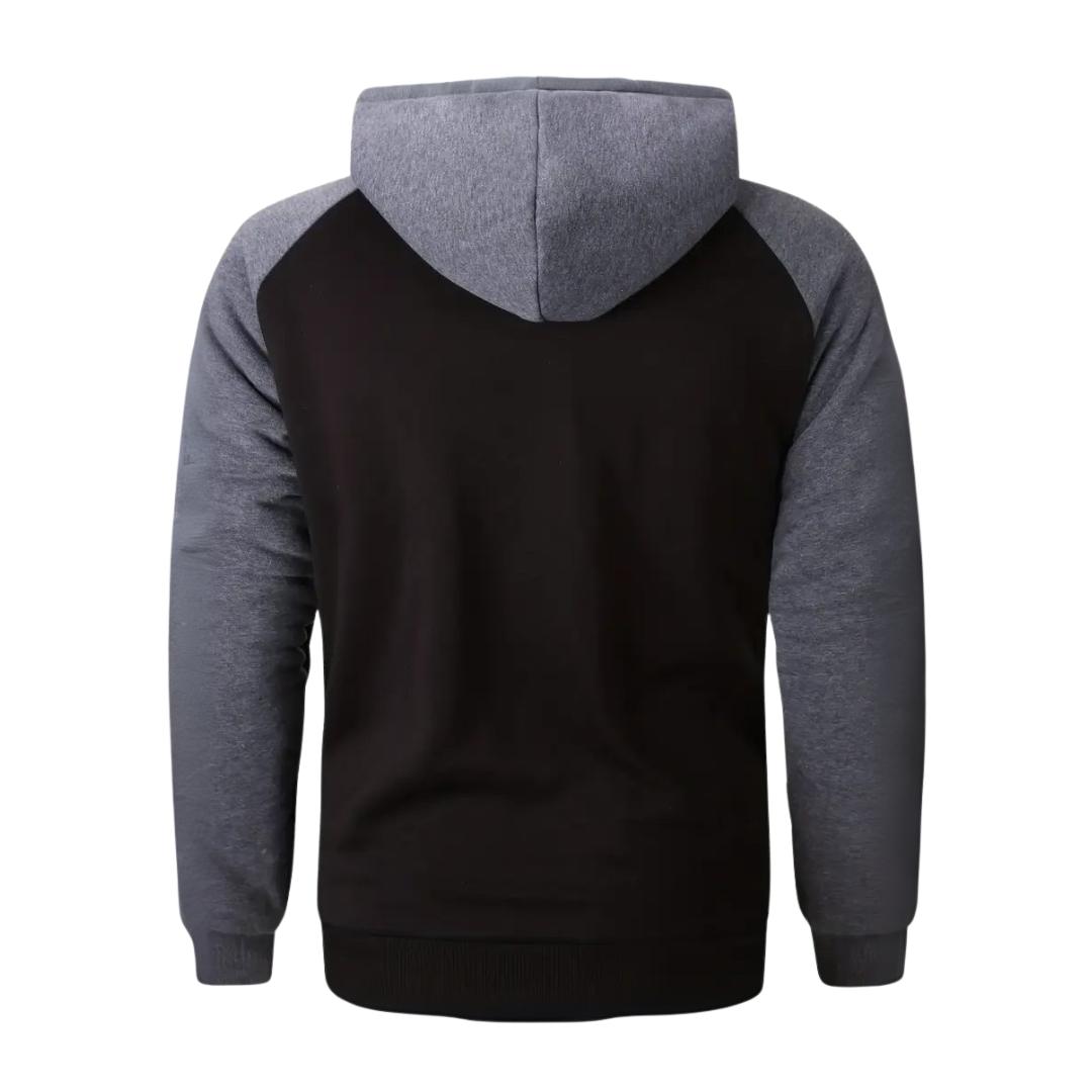 Men’s Color Block Sherpa Lined Zip Hoodie
