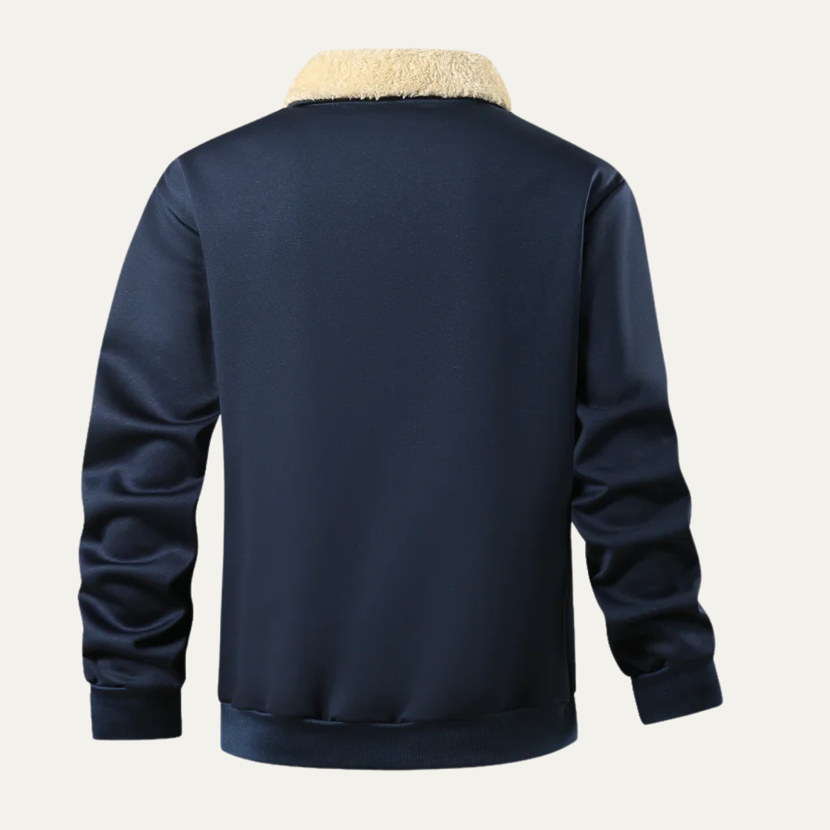 The Torino Men’s Winter Fleece Lined Lambswool Jacket with Fur Collar