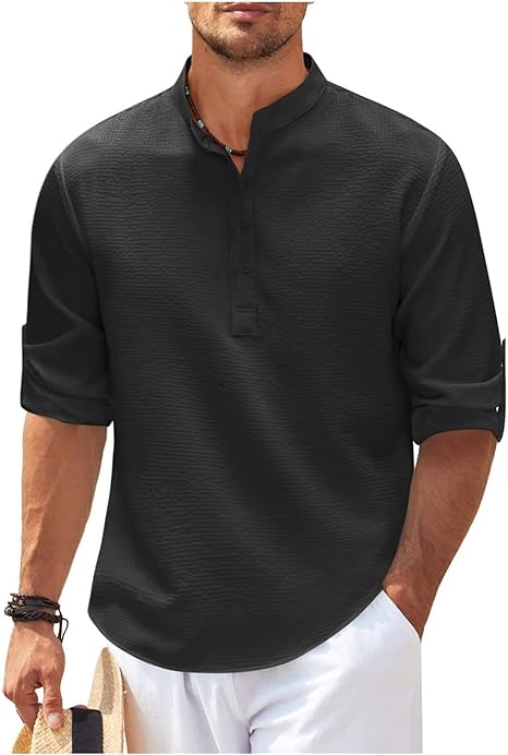 Comfortable Mens Cotton Shirt Relaxed Fit