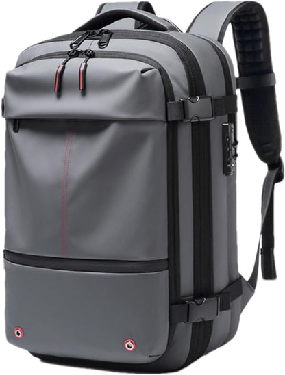 Air Vacuum Backpack – Expandable 60L Waterproof Travel Pack with Laptop Compartment – Trivora