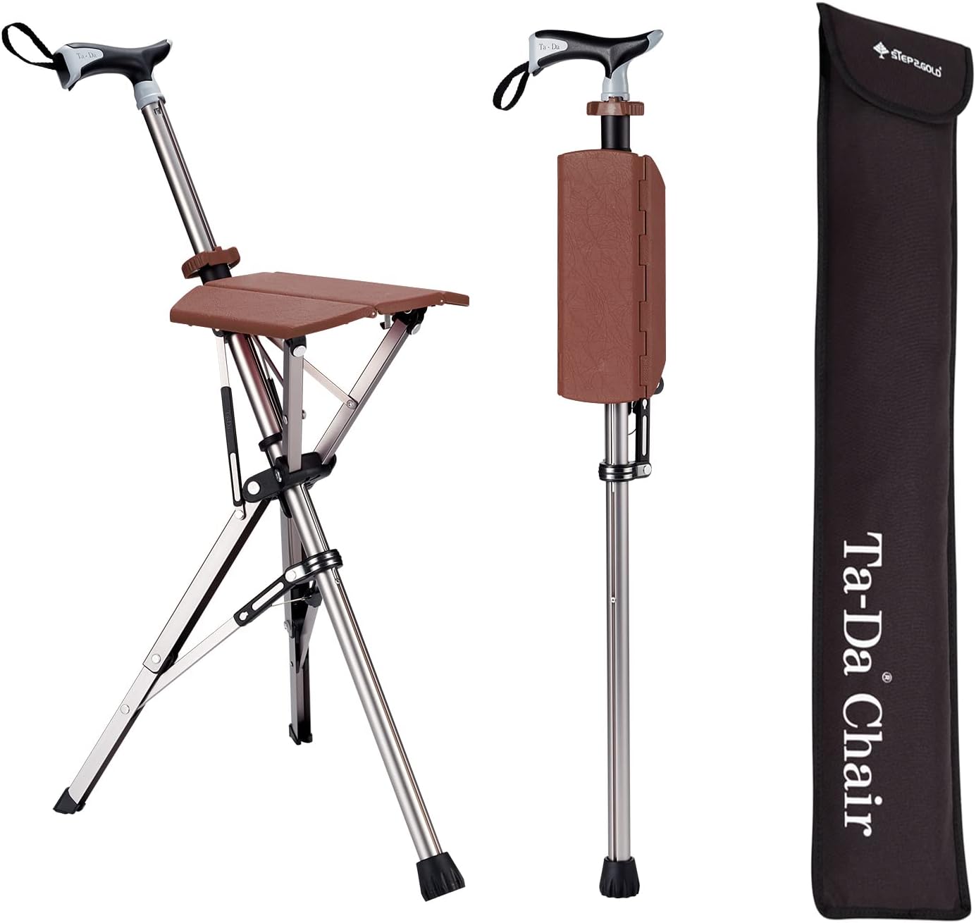 Portable Hiking Staff with Foldable Rest Seat