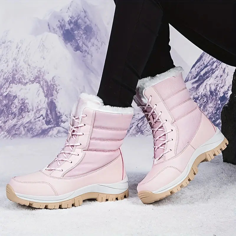 Waterproof women's snow boots - insulated winter boots with non-slip soles