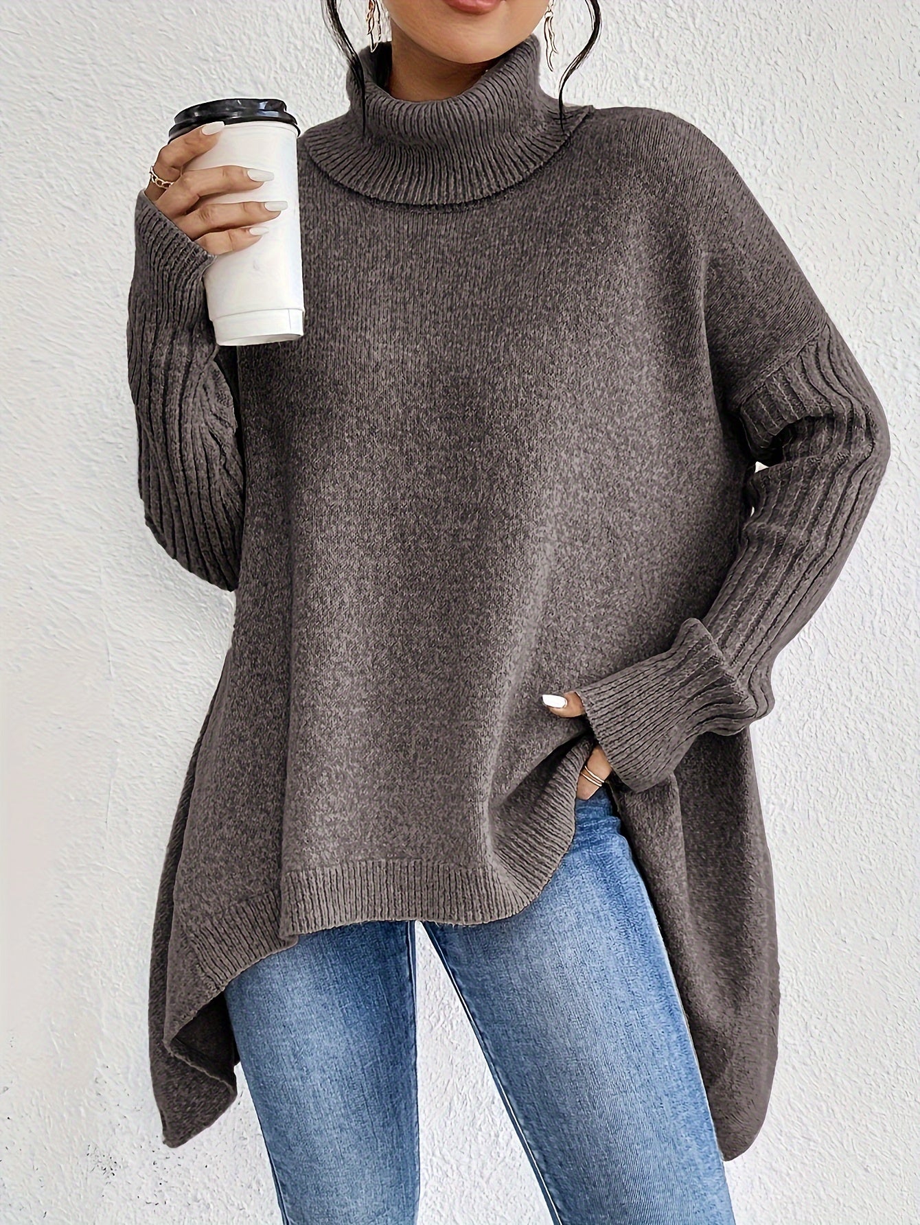 Relaxed Fit Women's Long Sleeve Sweater - BritishElegance