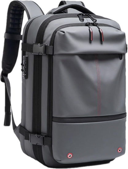 Air Vacuum Backpack – Expandable 60L Waterproof Travel Pack with Laptop Compartment – Trivora
