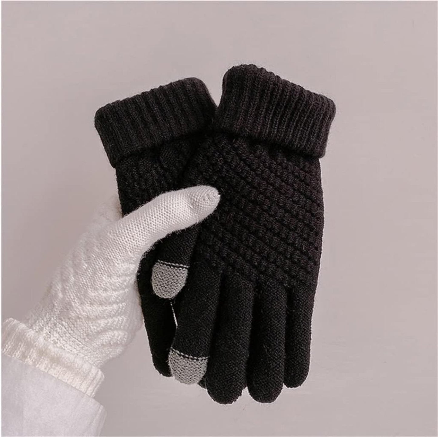 Warm Winter Leather Gloves