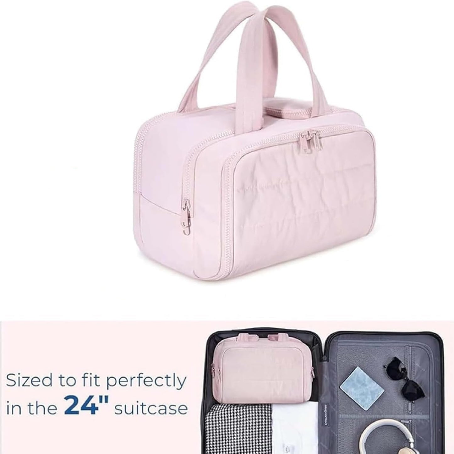 Travel Cosmetic Bag – Large Waterproof Toiletry & Makeup Organizer (4-in-1) – Selvane
