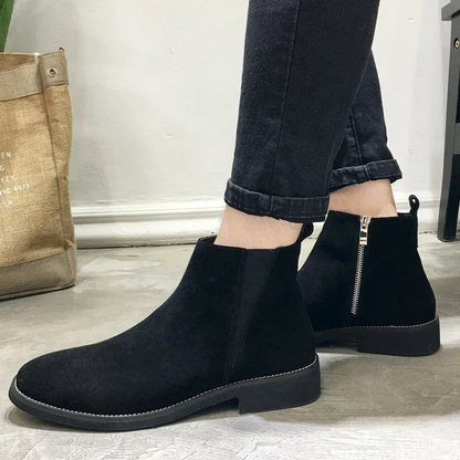 The Belleville Men’s Genuine Suede Chelsea Dress Boots