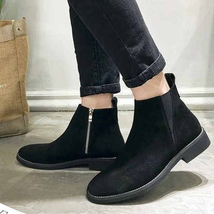 The Belleville Men’s Genuine Suede Chelsea Dress Boots