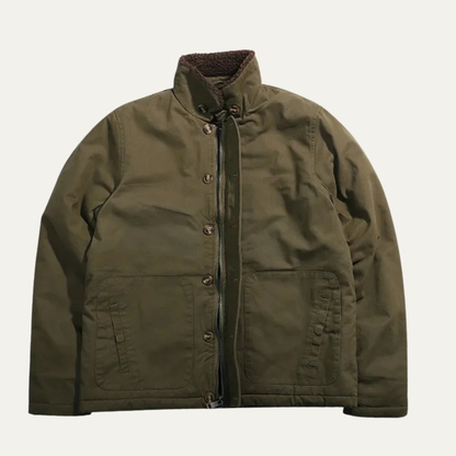 The Chatsworth Men’s Vintage Military Cotton Sherpa Lined Jacket