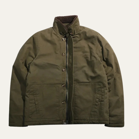 The Chatsworth Men’s Vintage Military Cotton Sherpa Lined Jacket
