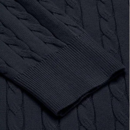 The Carcassonne Men’s Cable Knit Crew Neck Cotton Jumper