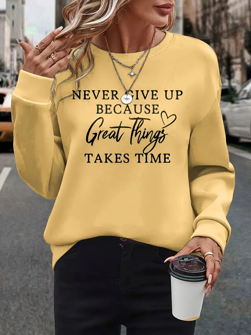 Women's Cozy Graphic Sweatshirt for Fall Winter