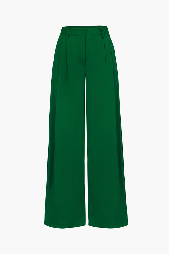 Comfortable Women's Wide Leg Suit Pants with Pockets - BritishElegance
