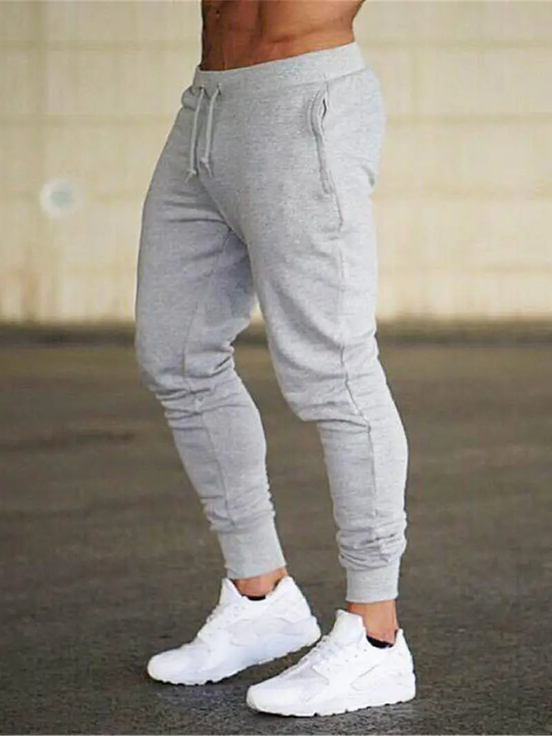 Men's Soft Relaxed Fit Jogger Pants with Elastic Waistband - BritishElegance