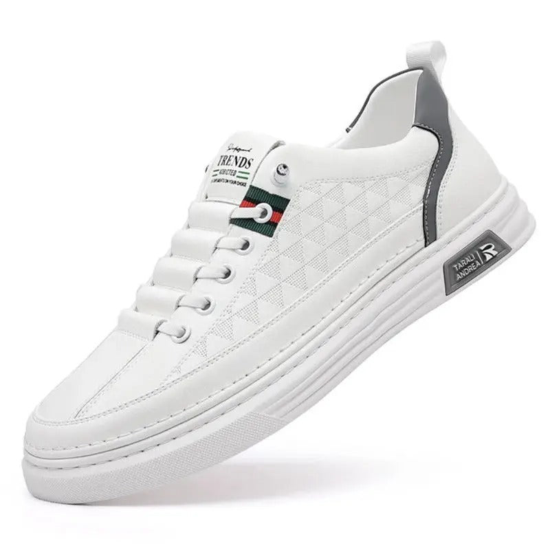 Stylish Low Top Sneaker with Texture Details - BritishElegance