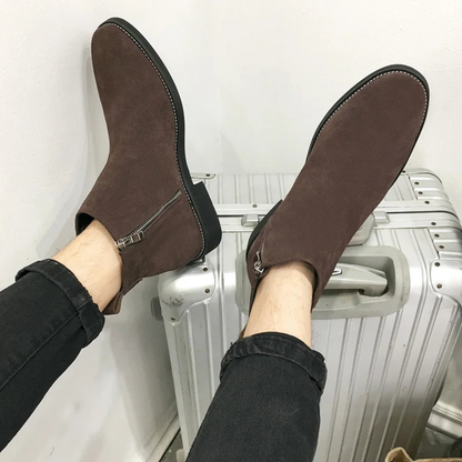 The Belleville Men’s Genuine Suede Chelsea Dress Boots