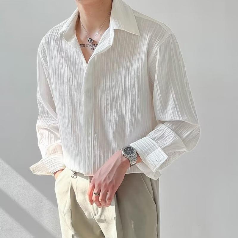 Classic Long Sleeve Crinkled Shirt - BritishElegance