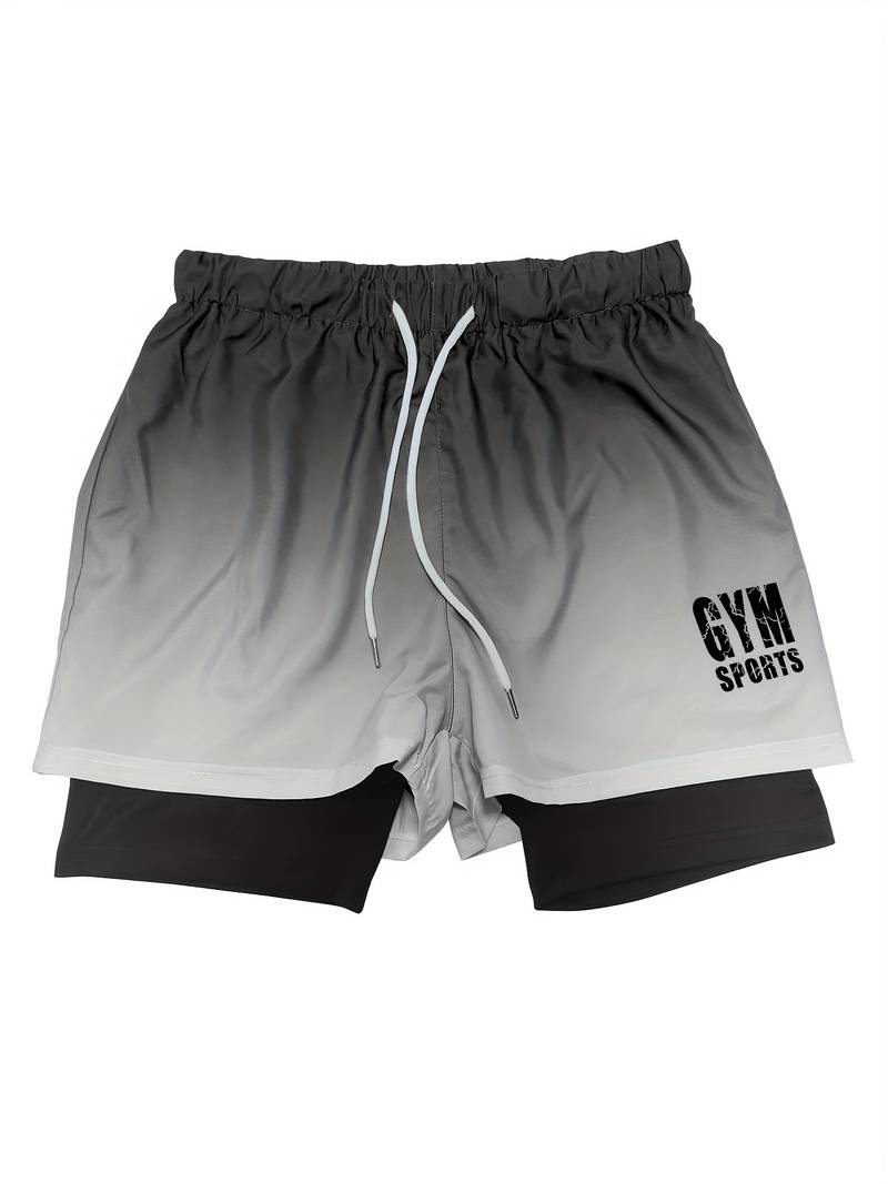 Men's Alexander 2-in-1 Ombre Shorts with Double Layer