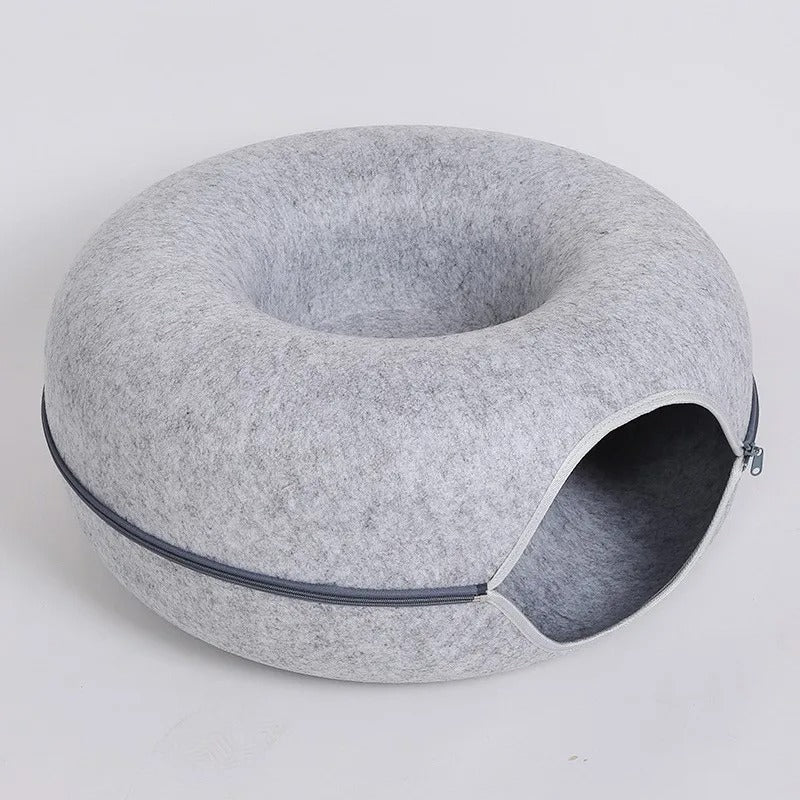 Comfy Feline Hideaway Tunnel Bed for Cats