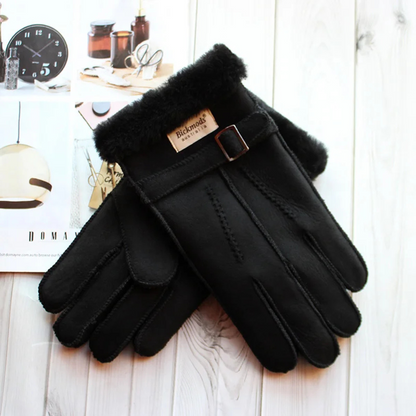 The Brenton Men’s Sheepskin Fur Winter Gloves