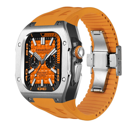 Durable Titanium Case and Soft Rubber Strap for Apple Watch Ultra