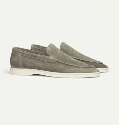 Matte Suede Slip-On Loafers