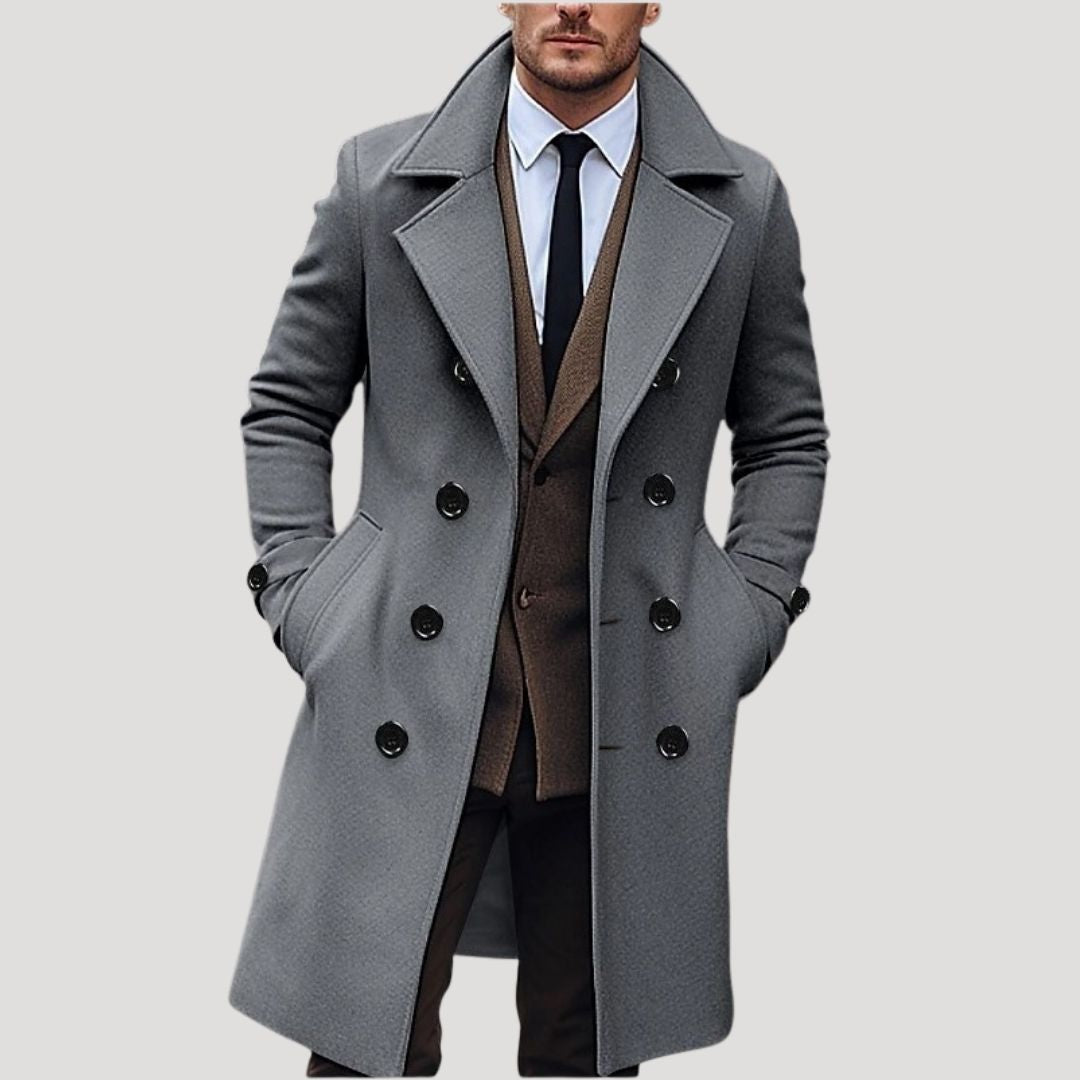 Luxury Mens Wool Long Winter Coat
