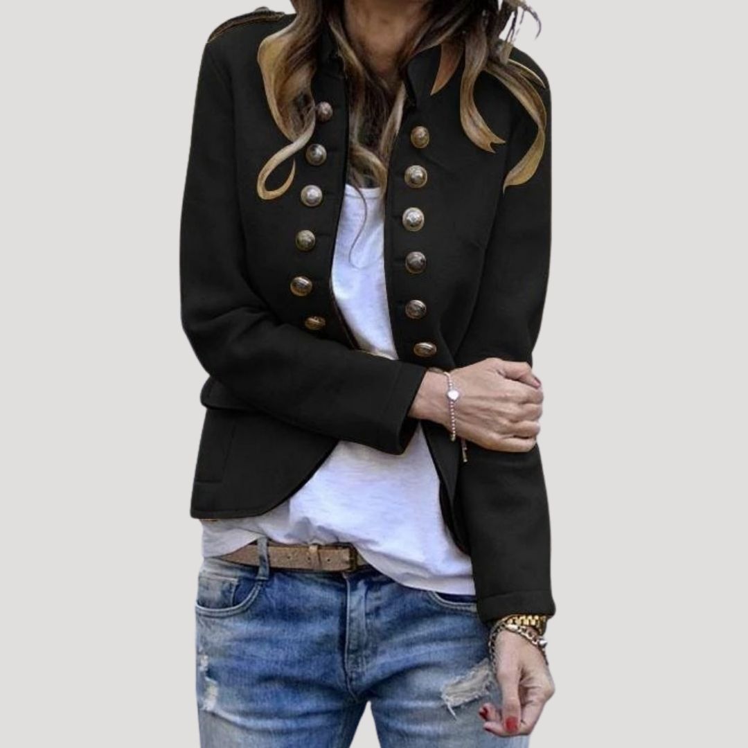 Classic Women's Army Style Button Down Jacket