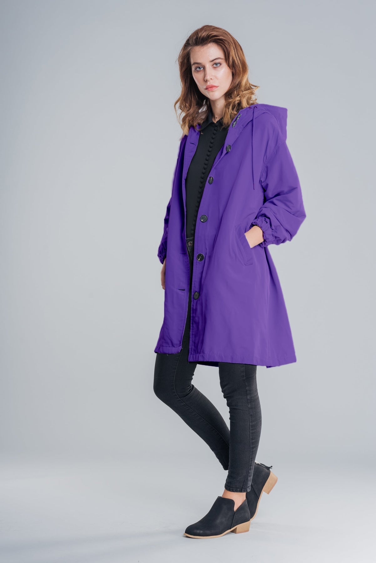 Waterproof Women's Rain Jacket with Hood