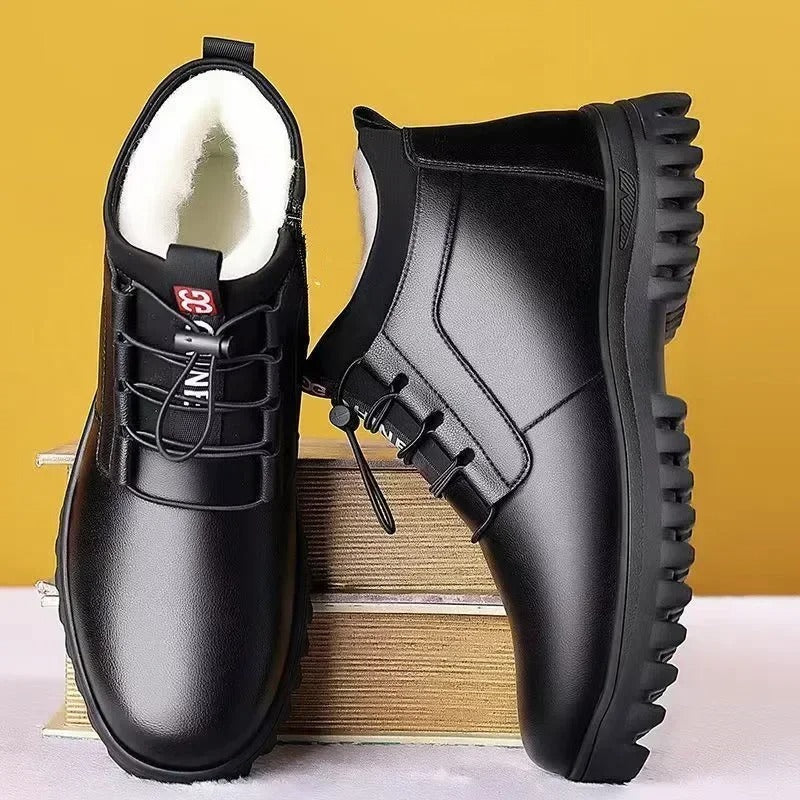 Luxury Ankle Boots with Faux Fur Lining