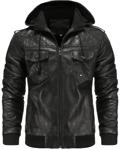 Men's Waterproof Hooded Bomber Coat - BritishElegance