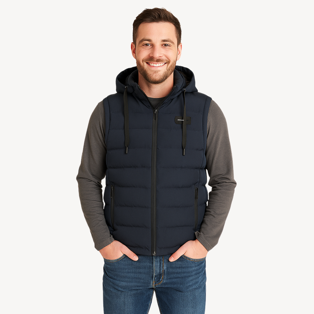 Men's Puffer Vest with Hood