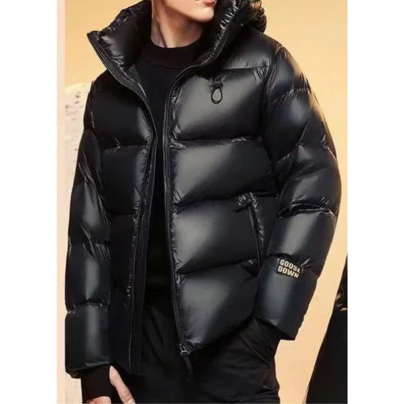 Warm Waterproof Men's Puffer Hoodie Jacket - BritishElegance