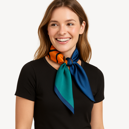 Silk Printed Scarf for Women