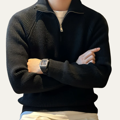 Men’s Classic Style Heavy Knit Quarter Zip