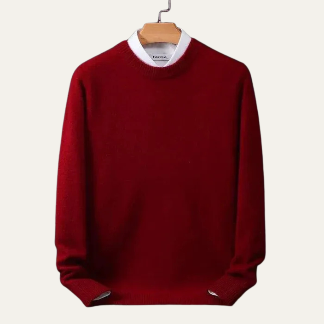 Men’s Classic Plain Knit Crew Neck Sweater