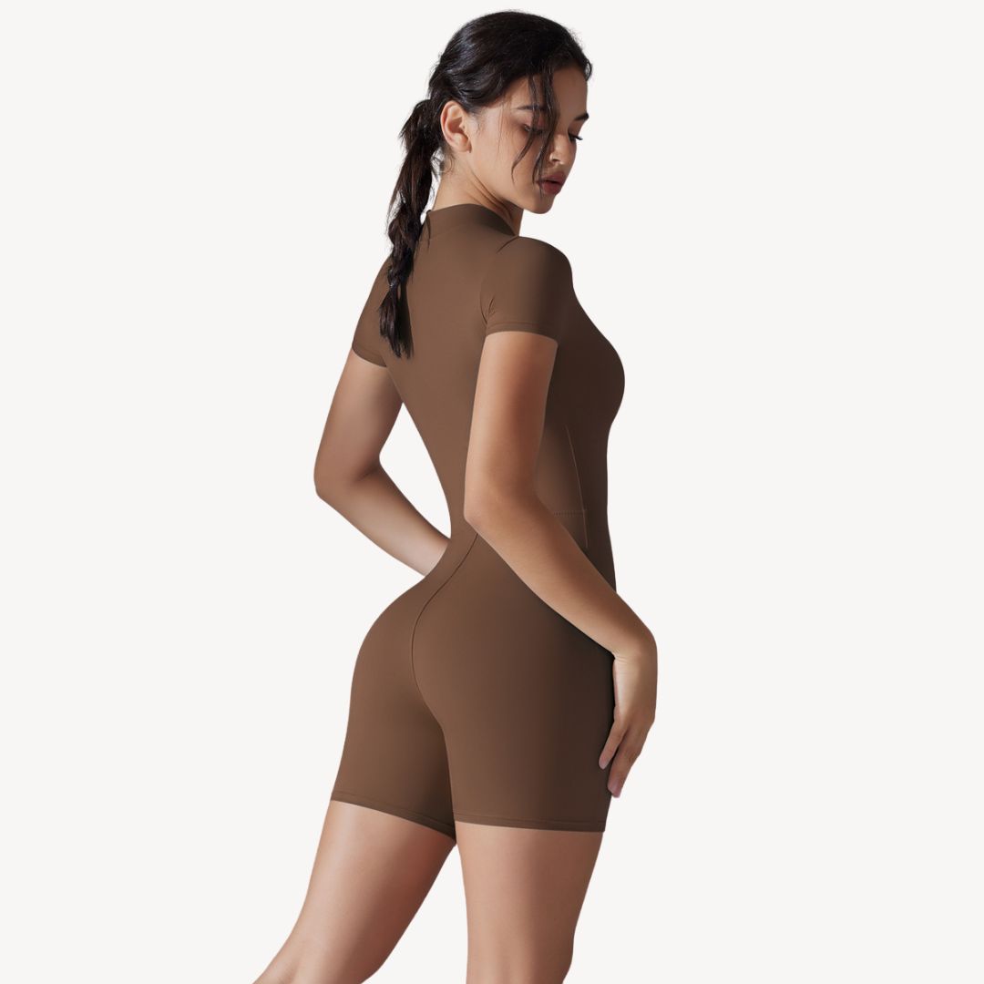 Women's Zip-Front Workout Bodysuit