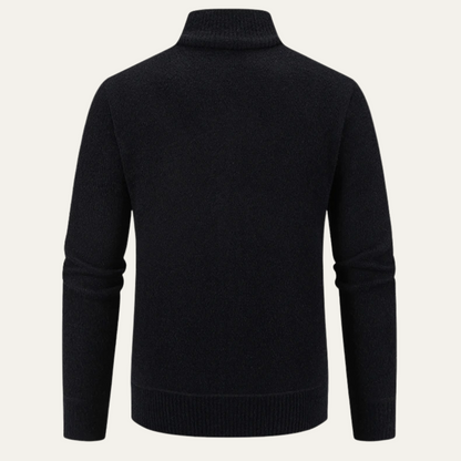 The Inverness Men's Elegant Fleece Knit Zip Cardigan with Pockets