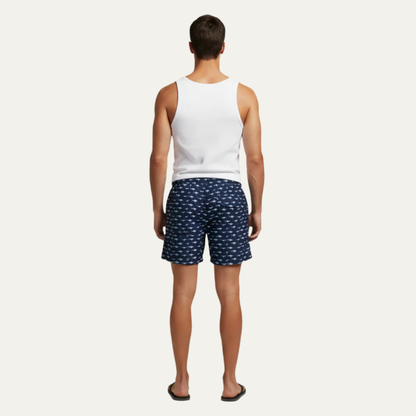 Men’s Striped Drawstring Board Shorts