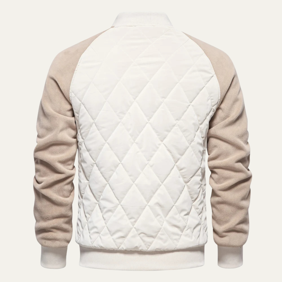 The Ryde Men’s Casual Patchwork Winter Quilted Bomber Jacket